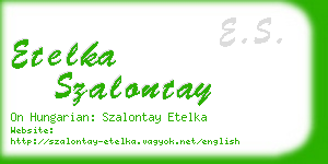 etelka szalontay business card